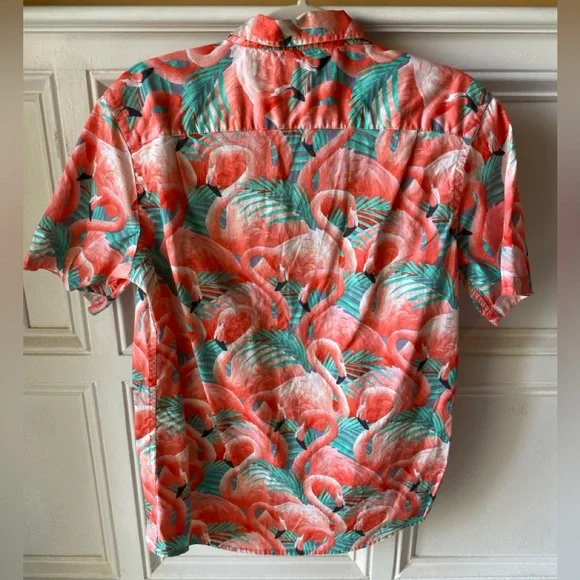 ❌SOLD❌ OLD NAVY MEN’S FLAMINGO CASUAL BUTTON DOWN SMALL - Picture 3 of 3